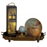 Beautiful Lot of Decor Together or Separate including Wine Box, Candle Holder, Candle and More