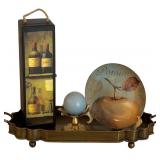 Beautiful Lot of Decor Together or Separate including Wine Box, Candle Holder, Candle and More