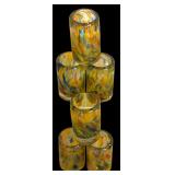 Mexican Hand Blown Art Glass Shot Glasses