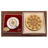Two Vintage Compacts including a Vintage Enamel Compact