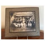 Antique 1928 Black and White Womanless Wedding Photograph