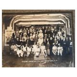 Antique 1928 Black and White Womanless Wedding Photograph
