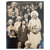 Antique 1928 Black and White Womanless Wedding Photograph