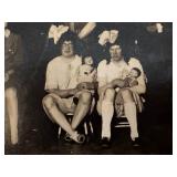 Antique 1928 Black and White Womanless Wedding Photograph