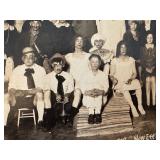 Antique 1928 Black and White Womanless Wedding Photograph