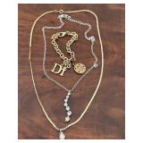 Two Vintage Necklaces and a Bracelet