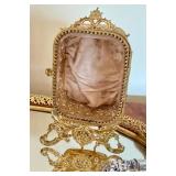 Vintage Mirrored Vanity Tray, Vintage Glass Vanity Jar and More
