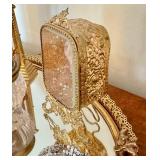 Vintage Mirrored Vanity Tray, Vintage Glass Vanity Jar and More