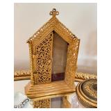 Vintage Mirrored Vanity Tray, Vintage Glass Vanity Jar and More