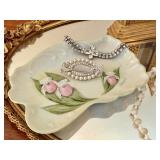 Vintage Mirrored Vanity Tray, Vintage Glass Vanity Jar and More