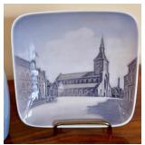 Vintage Bing and Grøndahl 8404 Vase and Royal Copenhagen 3354 Plate