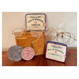 Vintage Wooden Box, Vintage Eye Glasses and More