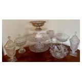 Assorted Vintage Glassware including a vintage Martinsville Glass 1930