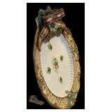Fitz & Floyd Classics Gregorian Collection Victorian Santa Teapot,  Fitz & Floyd Santa with Wreath ~ Wall Hanger/ Dish/Plate 2002