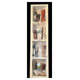 Fun Decorative Print on Board Featuring a Bookshelf