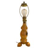 Vintage Hand Crafted Wooden Table Lamp