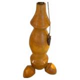 Vintage Hand Crafted Wooden Table Lamp
