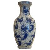 Vintage Blue and White Chinese Vase and Blue and White Elephant Shaped Tea Kettle