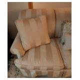 Pink Stripe Upholstered Sofa by Century