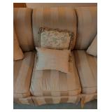 Pink Stripe Upholstered Sofa by Century