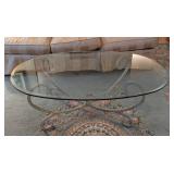 Elegant Glass Topped Coffee Table