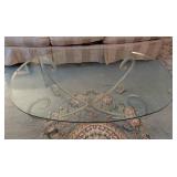 Elegant Glass Topped Coffee Table