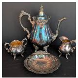 Wallace Baroque Silver Plated Tea Set
