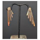 14k Yellow Gold Fringe Earrings