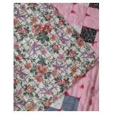 Vintage Twin Size Square Pattern Quilt