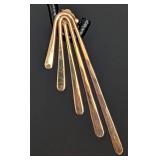 14k Yellow Gold Fringe Earrings