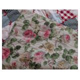 Queen/Full Size Vintage Square Pattern Quilt
