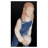 Bing & Grøndahl 1982 Girl with Ball Porcelain Figurine