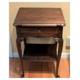 Mahogany Queen Anne Style Side Table