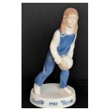 Bing & Grøndahl 1982 Girl with Ball Porcelain Figurine