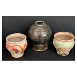 Three Pieces of Vintage Pottery including Vintage Nemadji Pottery