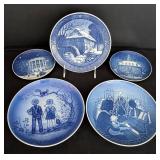 Variety of Danish Christmas Plates