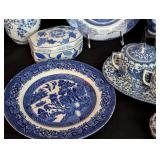 Assorted Blue and White Vintage Asian Dishes