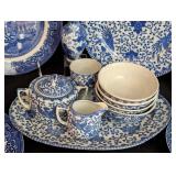 Assorted Blue and White Vintage Asian Dishes