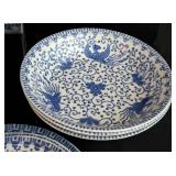 Assorted Blue and White Vintage Asian Dishes