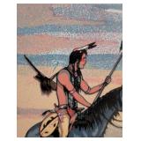 Small Framed Native American Print and Bookend