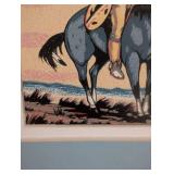 Small Framed Native American Print and Bookend