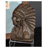 Small Framed Native American Print and Bookend
