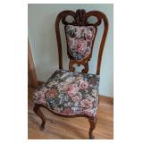 Elegant Tapestry Upholstered Side Chair