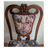 Elegant Tapestry Upholstered Side Chair