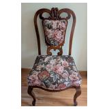 Elegant Tapestry Upholstered Side Chair
