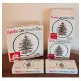 Spode Christmas Tree Double Tiered Tray, Wine Glasses and More