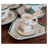 Spode Christmas Tree Teacups and Candleholders