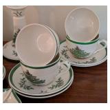 Spode Christmas Tree Teacups and Candleholders