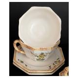 Floral Italian Ceramic Teacups