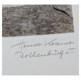 Pair of Framed Heiner Krasser Etching Prints